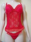 Espartilho Em Microfibra e Renda KIT 2 Peças COD-02